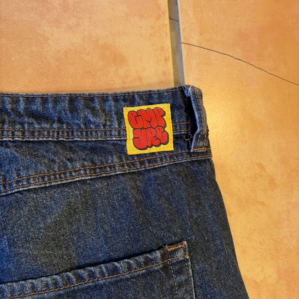 Empyre Vintage Baggy Denim Jeans Graffiti Cat Design Size 38x32 - Picture 13 of 16